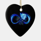 Glowing infinity with blue rose セラミックオーナメント (右)
