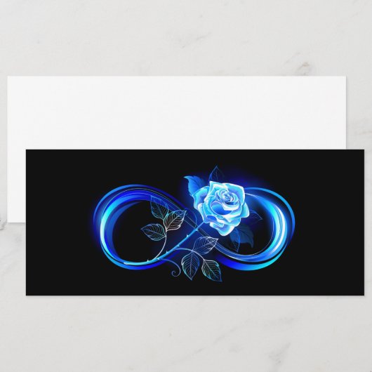 Glowing infinity with blue rose セーブザデート (正面/裏面)