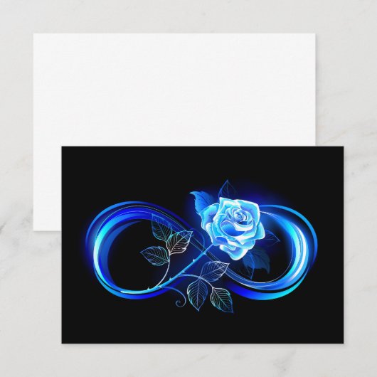 Glowing infinity with blue rose セーブザデート (正面/裏面)