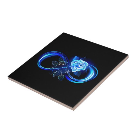 Glowing infinity with blue rose タイル (側面)