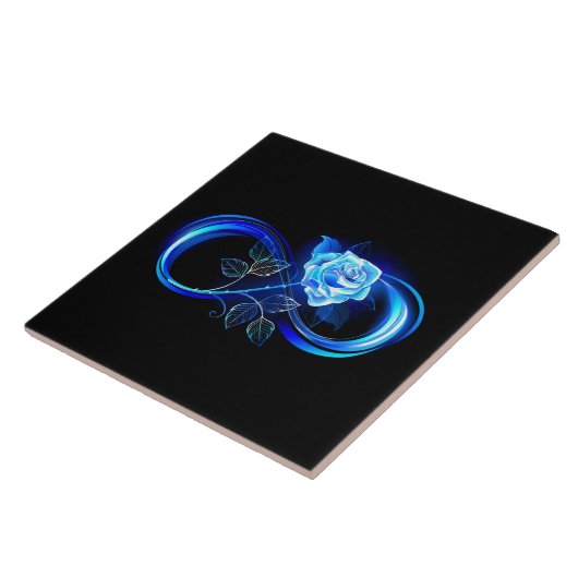 Glowing infinity with blue rose タイル (側面)