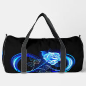 Glowing infinity with blue rose ダッフルバッグ (正面)