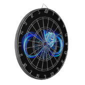 Glowing infinity with blue rose ダーツボード (正面左)