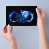 Glowing infinity with blue rose チラシ (ハンドル)