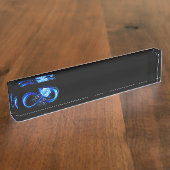 Glowing infinity with blue rose デスクネームプレート (側面)