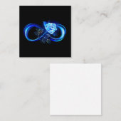 Glowing infinity with blue rose ノートカード (正面/裏面)