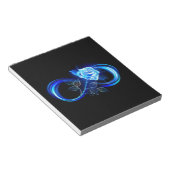 Glowing infinity with blue rose ノートパッド (アングル)