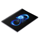 Glowing infinity with blue rose ノートブック (左側)
