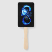 Glowing infinity with blue rose ハンドファン (裏面)