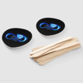 Glowing infinity with blue rose ハンドファン (組立なし)