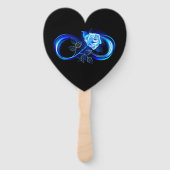 Glowing infinity with blue rose ハンドファン (裏面)