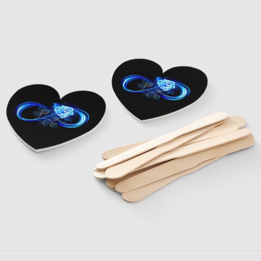 Glowing infinity with blue rose ハンドファン (組立なし)