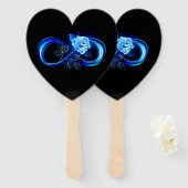 Glowing infinity with blue rose ハンドファン (正面&裏面)