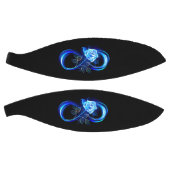 Glowing infinity with blue rose バスケットボール (パネル)