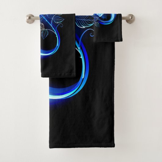 Glowing infinity with blue rose バスタオルセット (インサイチュ)