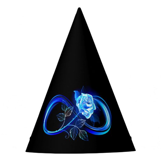 Glowing infinity with blue rose パーティーハット (正面)