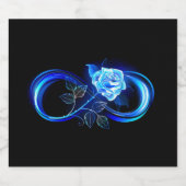 Glowing infinity with blue rose ビールラベル (シングルラベル)