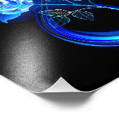 Glowing infinity with blue rose フォトプリント (角)