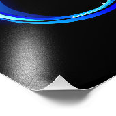 Glowing infinity with blue rose フォトプリント            (角)