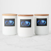 Glowing infinity with blue rose フードラベル (ボトル)