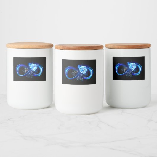 Glowing infinity with blue rose フードラベル (ボトル)