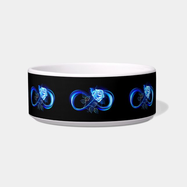 Glowing infinity with blue rose ボウル (正面)
