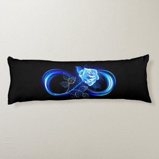 Glowing infinity with blue rose ボディピロー (裏面)