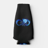 Glowing infinity with blue rose ボトルクーラー (正面)
