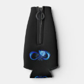 Glowing infinity with blue rose ボトルクーラー (裏面)