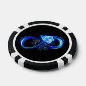 Glowing infinity with blue rose ポーカーチップ (シングル)