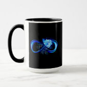 Glowing infinity with blue rose マグカップ (左)