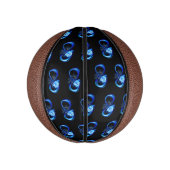 Glowing infinity with blue rose ミニバスケットボール (縦)