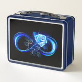 Glowing infinity with blue rose メタルランチボックス (裏面)
