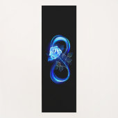 Glowing infinity with blue rose ヨガマット (正面)