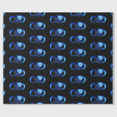 Glowing infinity with blue rose ラッピングペーパー (フラット)
