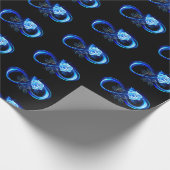 Glowing infinity with blue rose ラッピングペーパー (角)