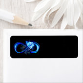 Glowing infinity with blue rose ラベル (インサイチュ)