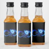 Glowing infinity with blue rose リキュールボトルラベル (ボトル)