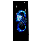 Glowing infinity with blue rose ワインギフトバッグ (裏面)