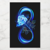 Glowing infinity with blue rose ワインラベル (シングルラベル)