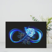 Glowing infinity with blue rose 便箋 (スタンド正面)