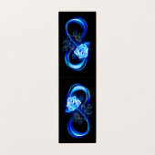 Glowing infinity with blue rose 名刺 (外部フラット)