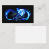 Glowing infinity with blue rose 名刺 (正面/裏面)