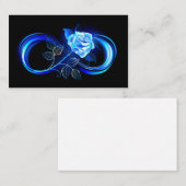 Glowing infinity with blue rose 名刺 (正面/裏面)