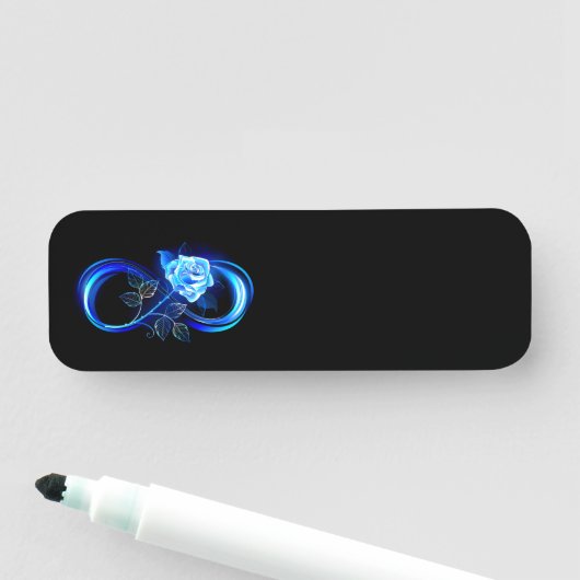 Glowing infinity with blue rose 名札 (インサイチュ)