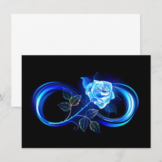 Glowing infinity with blue rose 案内状 (正面/裏面)