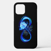 Glowing infinity with blue rose Case-Mate iPhoneケース (裏面)