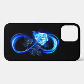 Glowing infinity with blue rose Case-Mate iPhoneケース (裏面 (横))