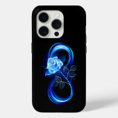 Glowing infinity with blue rose Case-Mate iPhoneケース (裏面)