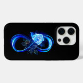 Glowing infinity with blue rose Case-Mate iPhoneケース (裏面 (横))
